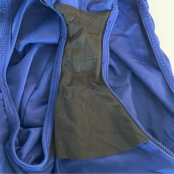 New! Miraclesuit Rock Solid Blue Wrapsody One Piece Swimsuit 20510 - Picture 12 of 13